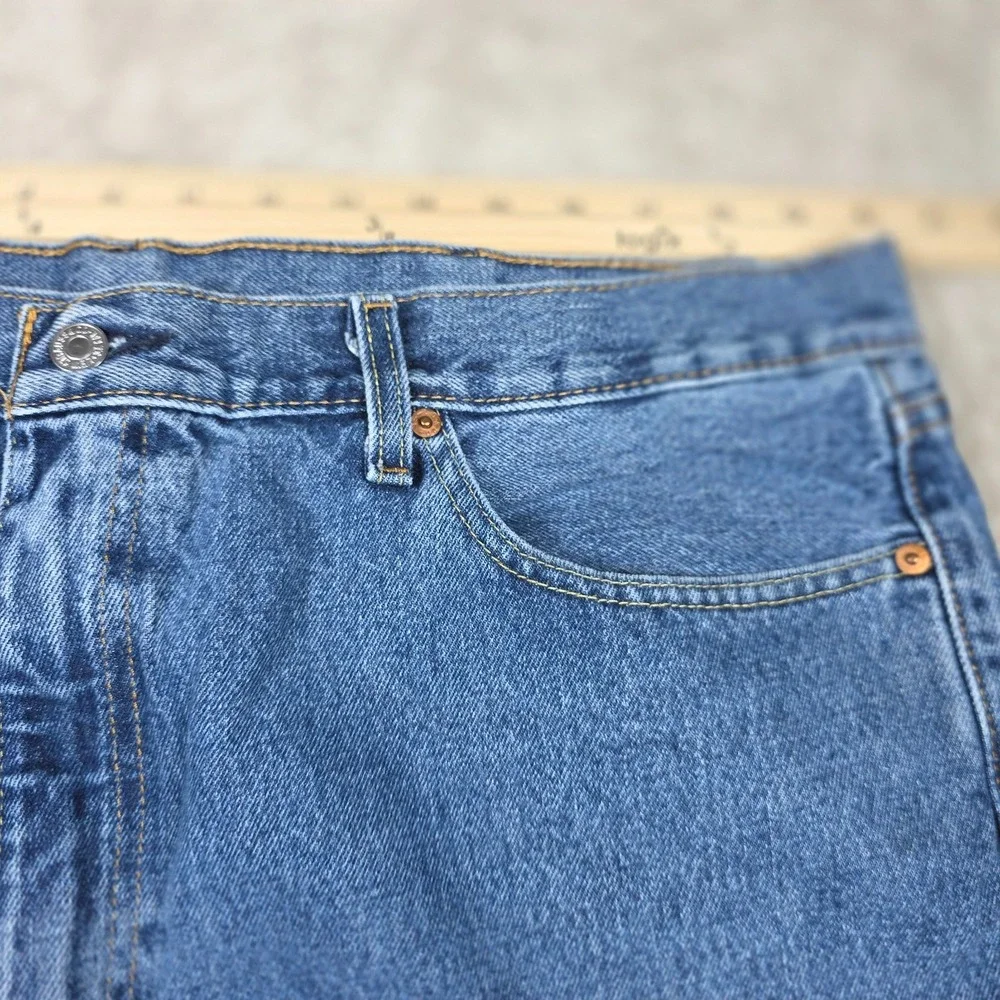Levi's 550 Straight Jeans Mens‎ 42x30 Blue Denim Stone Wash Relaxed Fit Baggy
